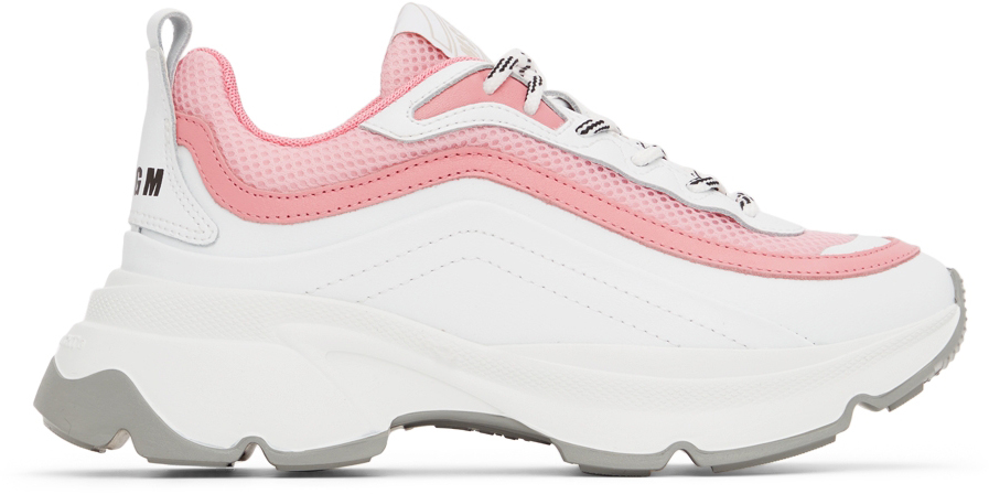 White & Pink Minimal Chunky Sole Sneakers Ssense Donna Scarpe Sneakers Sneakers chunky 
