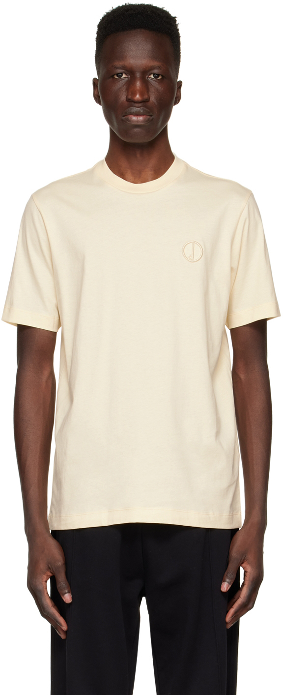 Dunhill: Beige Cotton T-Shirt | SSENSE