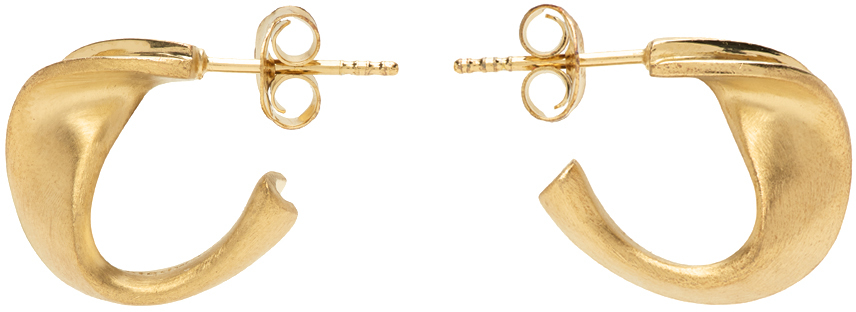 Completedworks Gold Plume Hoop Earrings