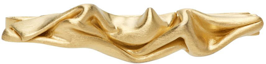 Completedworks SSENSE Exclusive Gold Crumple Tie Pin