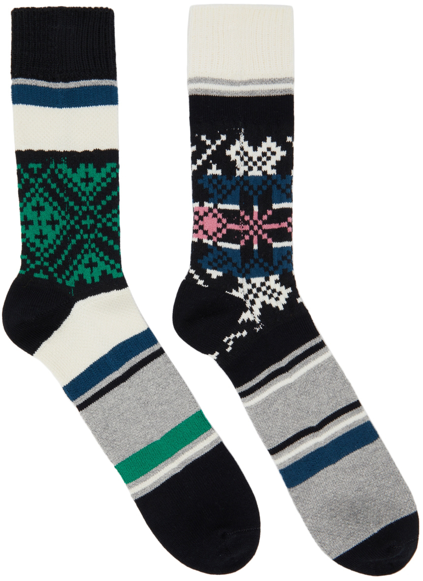 sacai Multicolor Print Socks
