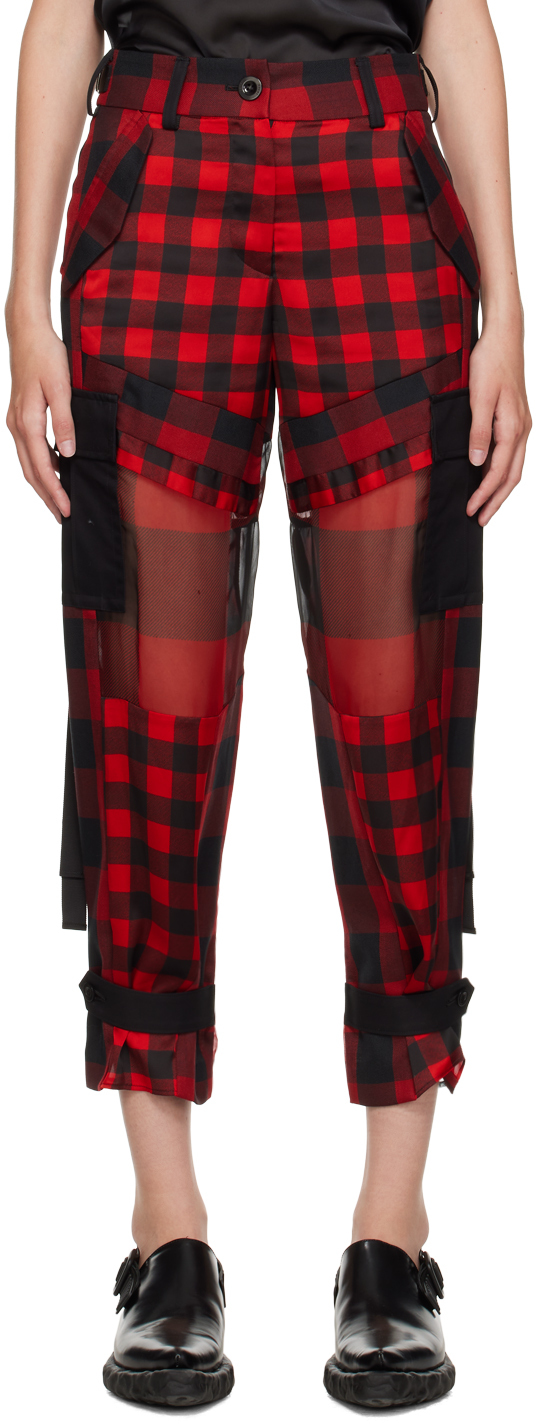 Red & Black Buffalo Check Trousers
