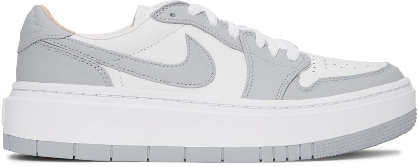 low top grey and white jordans