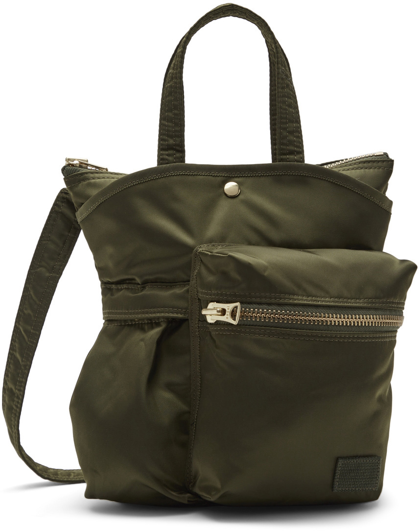 sacai: Khaki Porter Edition Pocket Bag | SSENSE Canada