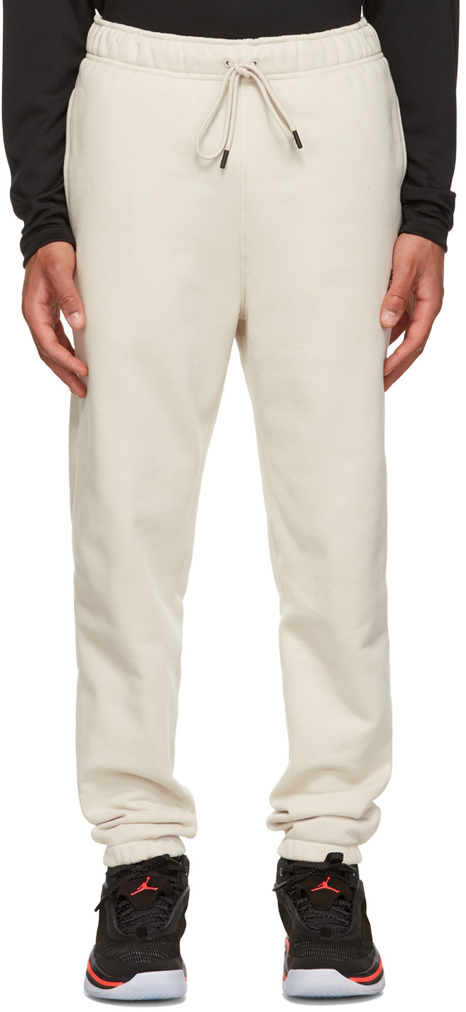 Nike Jordan Off-White Cotton Lounge Pants