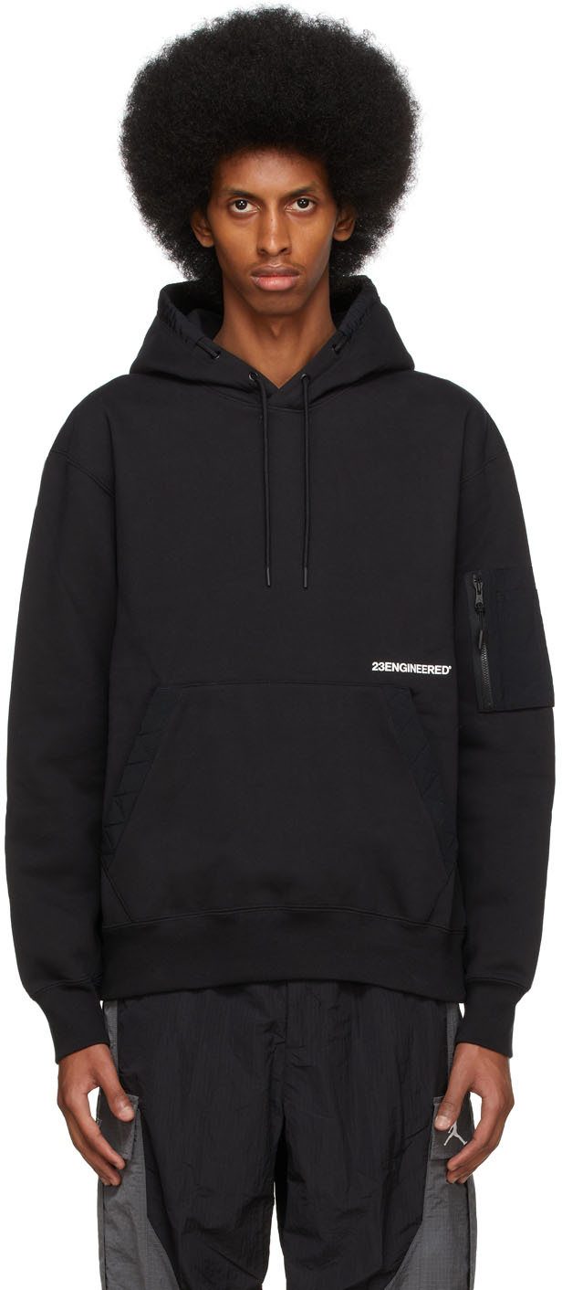 Black 23 Engineered Hoodie by Nike Jordan on Sale