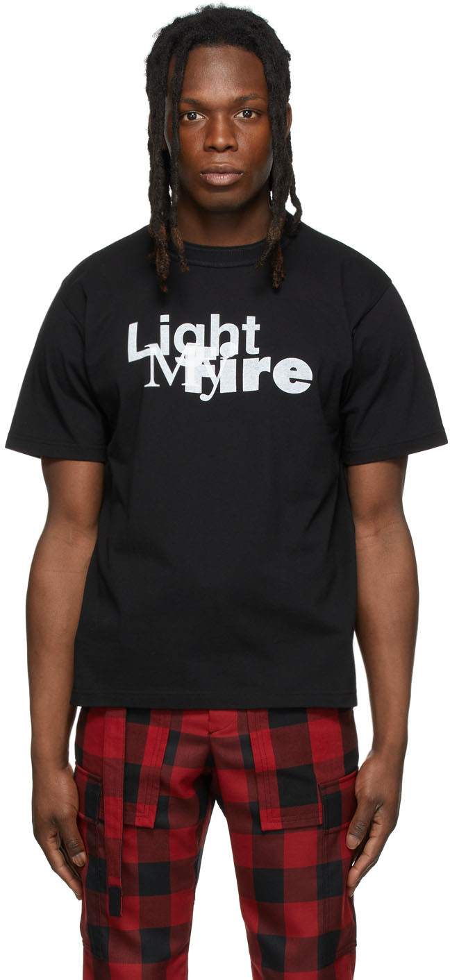 sacai Black Light My Fire T-Shirt