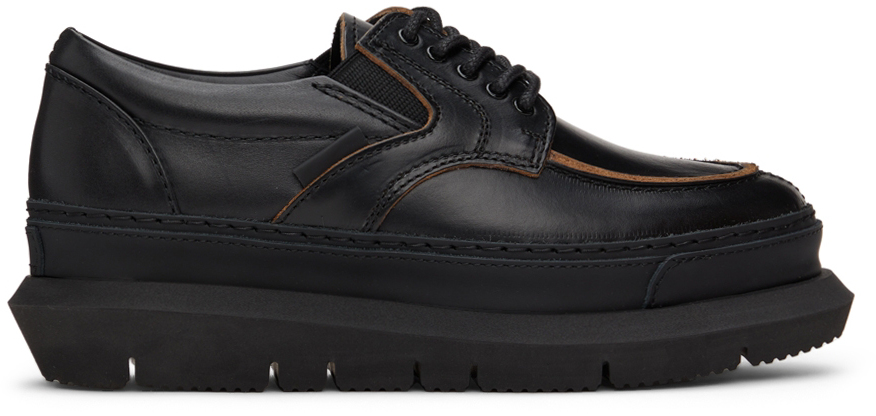 sacai ブラック スリッポン オックスフォード