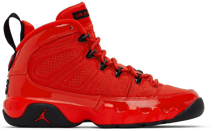 Nike Kids Red Air Jordan 9 Retro Big 
