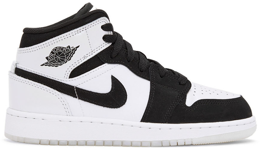 black and white jordans for kids