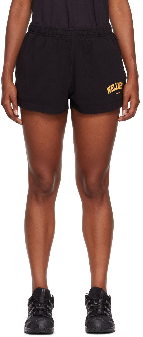 Sporty & Rich Black Wellness Ivy Disco Shorts