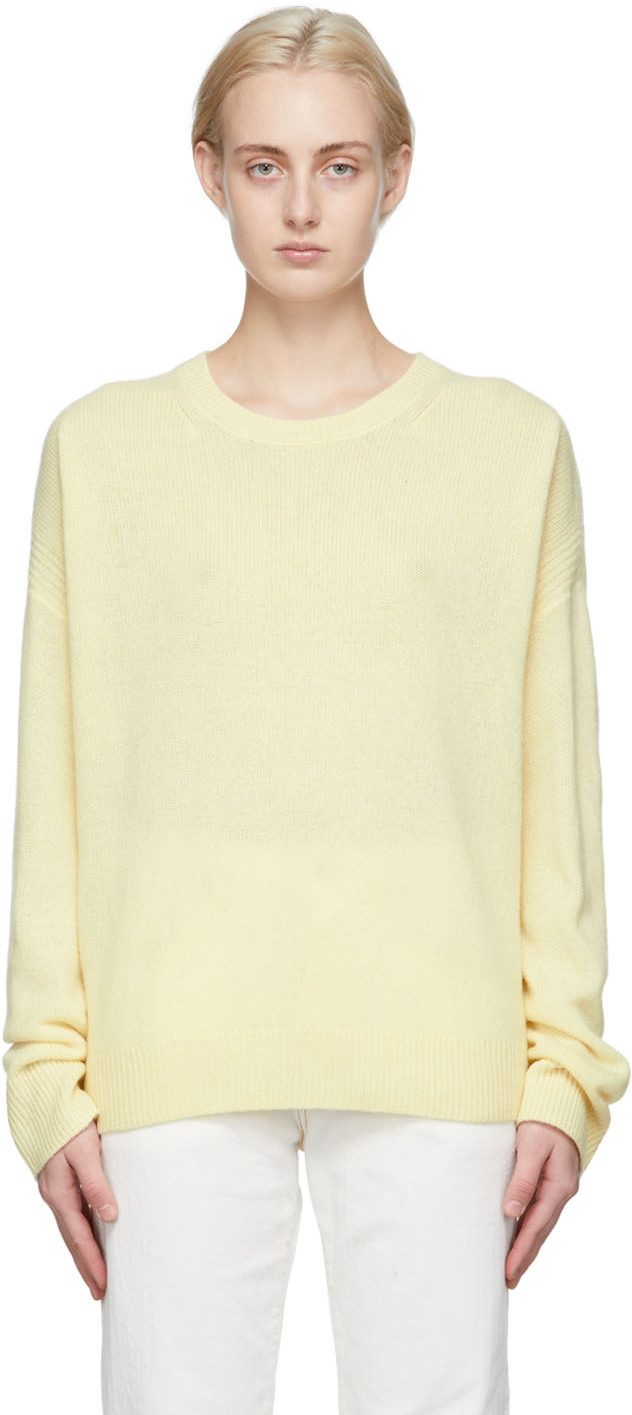 6397 Off White Cashmere Off Gauge Boxy Sweater