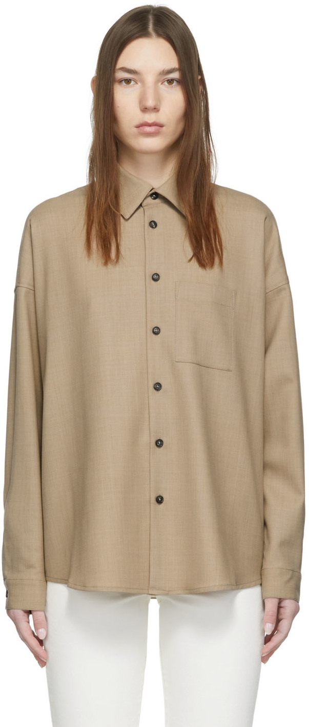 6397: Brown Uniform Shirt | SSENSE