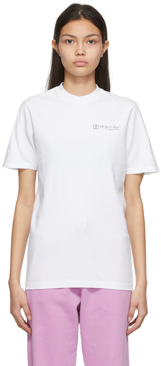 White 'Fitness Club' T-Shirt by Sporty 