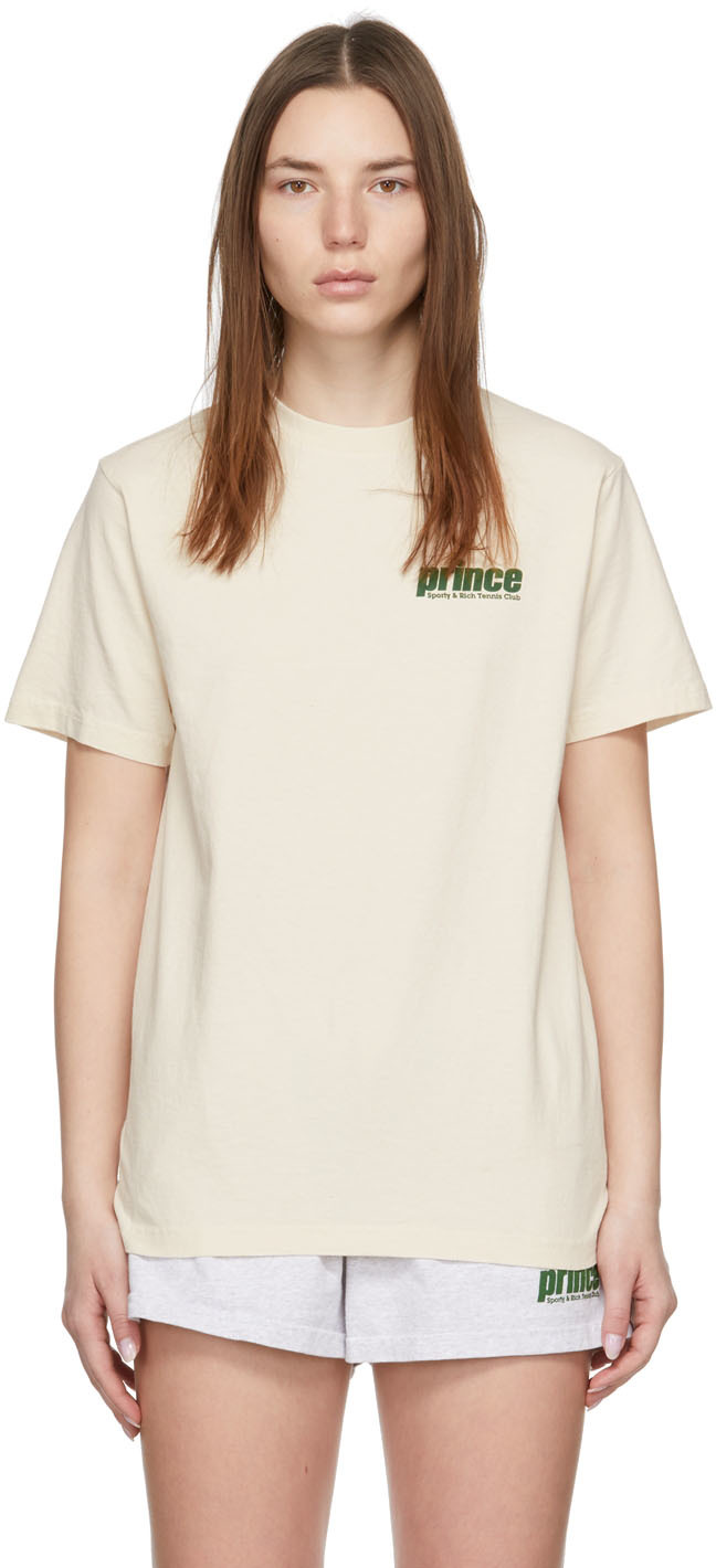 SPORTY AND RICH OFF-WHITE PRINCE EDITION SPORTY T-SHIRT