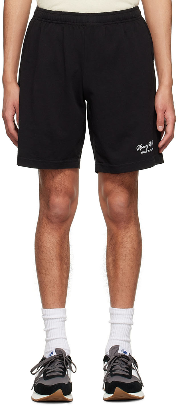 Sporty & Rich Black Cotton Shorts