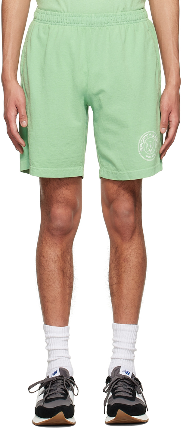 Sporty & Rich Green Monaco Shorts