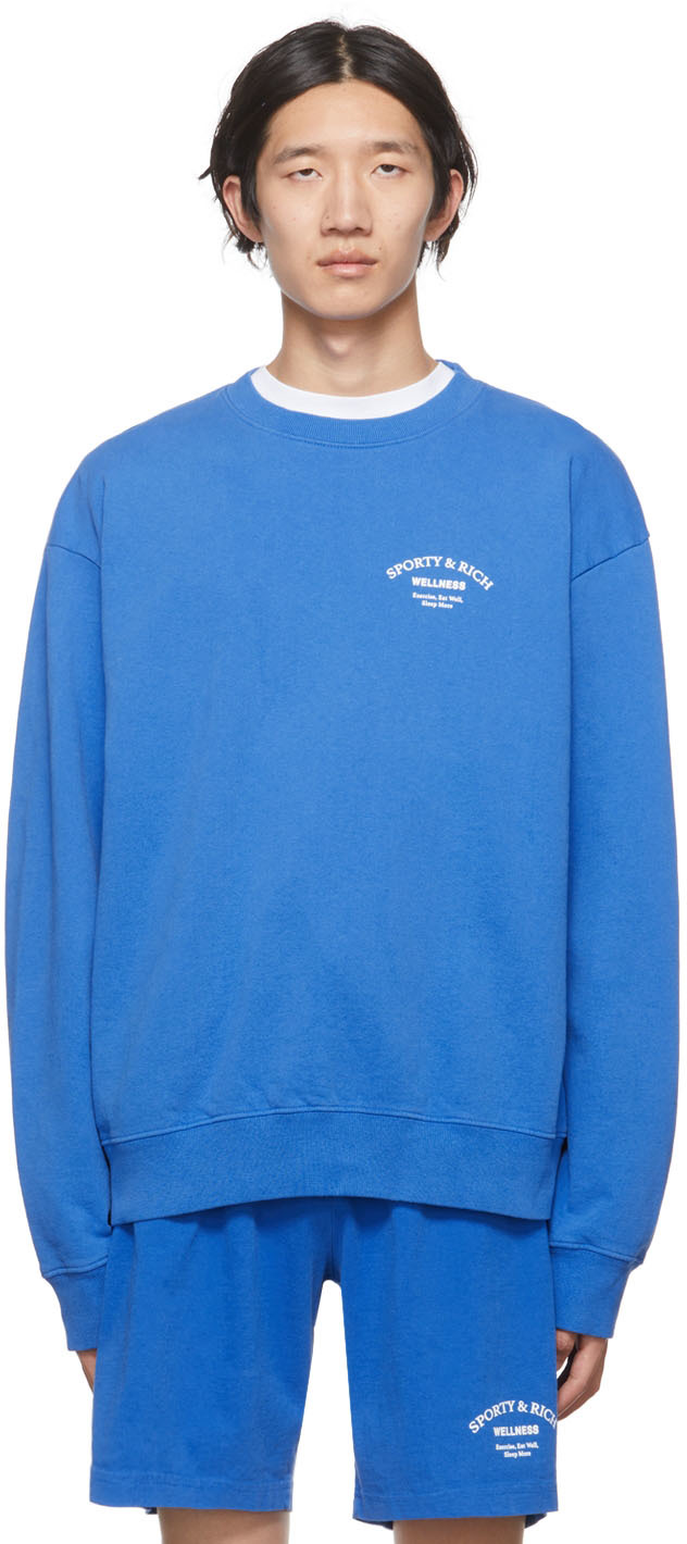Sporty & Rich Blue Wellness Studio Sweatshirt