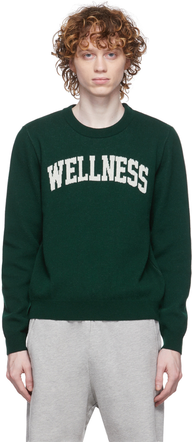 sporty and rich green sweatshirt