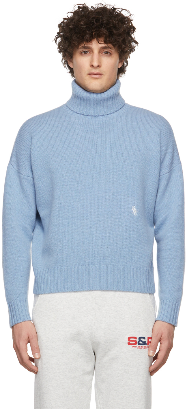 Sporty & Rich Blue Wool Faith Sweater
