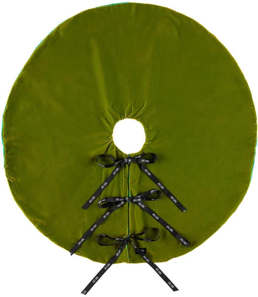 SSENSE Exclusive Green Velour Tree Skirt by JIU JIE SSENSE