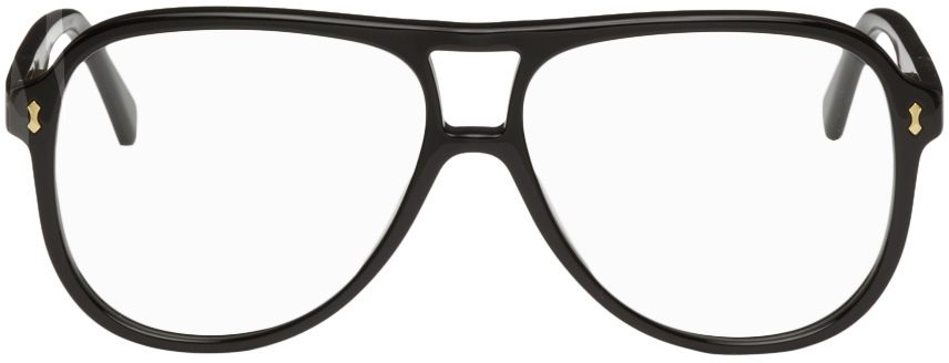 Gucci Black Pilot Navigator Optical Glasses