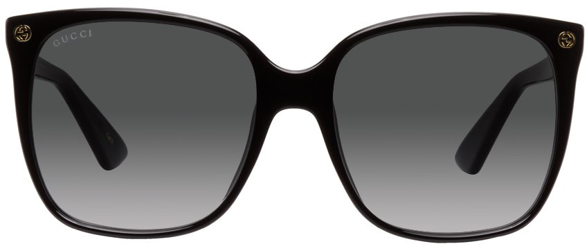 Gucci Black Thin Oversized Sunglasses