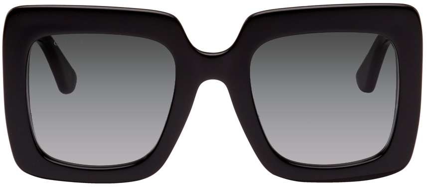 Gucci Black Square Oversized Sunglasses