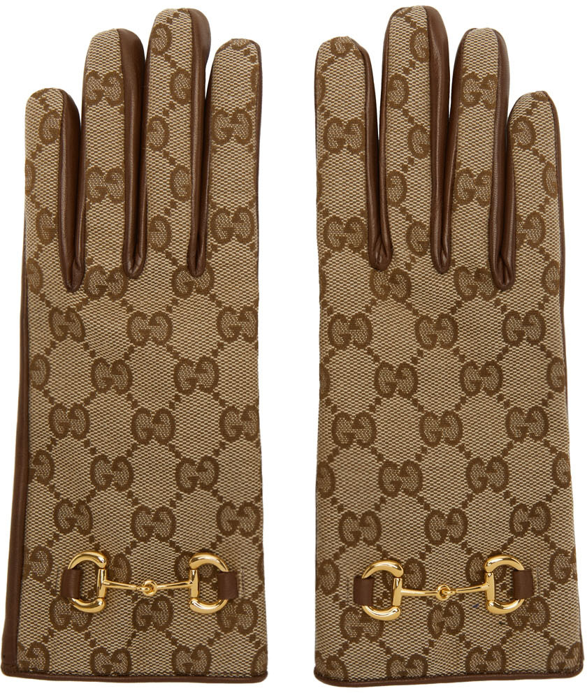 Gucci Floral-embroidered gloves, Women's Accessories