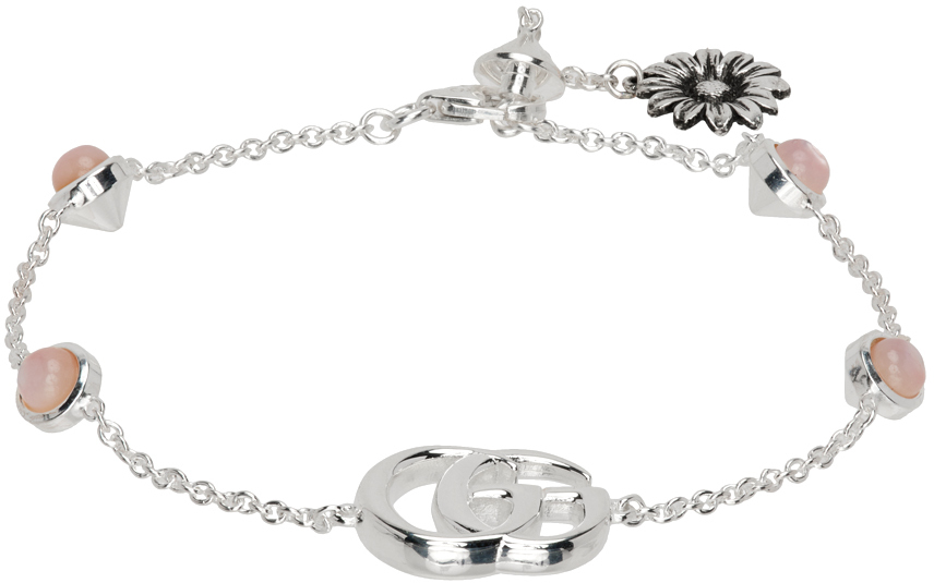 Silver GG Flower Bracelet