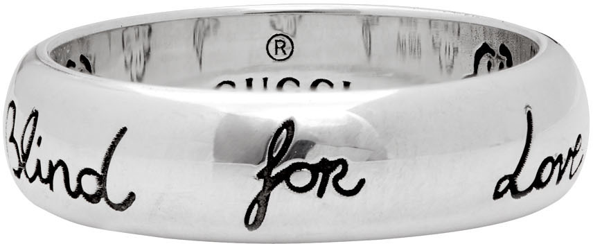 Silver 'Blind For Love' Ring