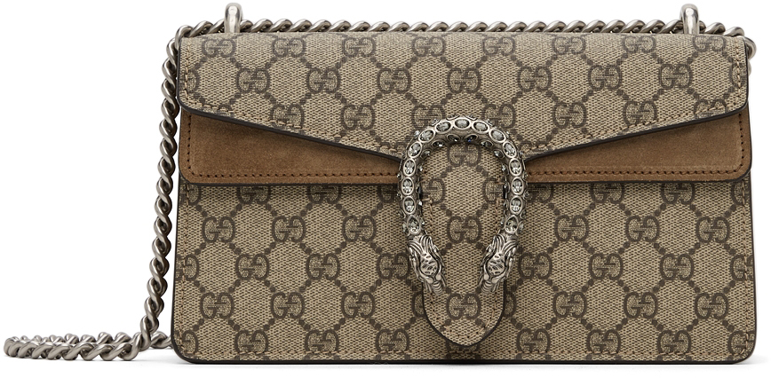 Gucci Dionysus Chain Wallet Leather with Embellished Detail Small Neutral  2358422