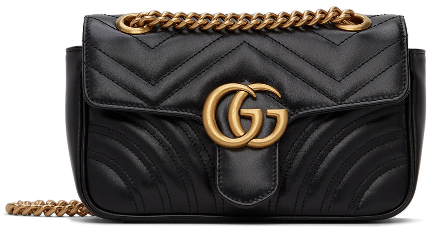 Gucci Mini Petite Gg Shoulder Bag In Ebony Brown