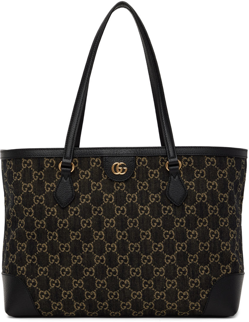 Gucci Medium Ophidia Tote Bag in Black