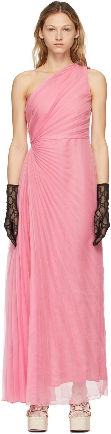 Gucci Pink Silk Bloom Dress