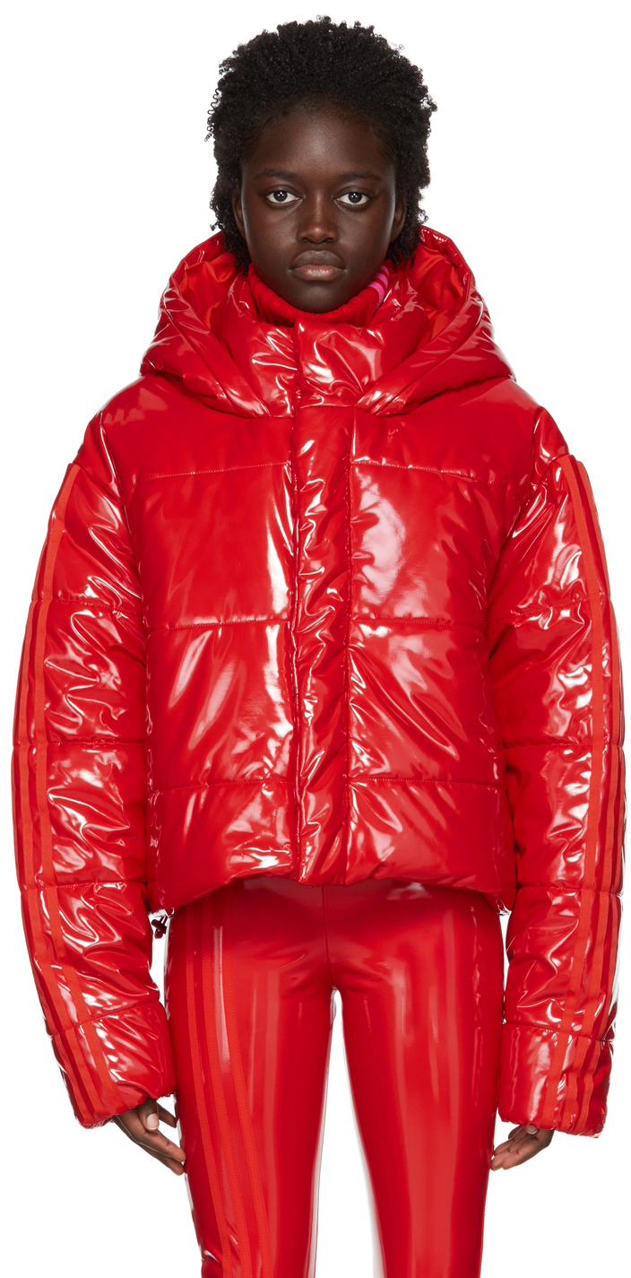 adidas x IVY PARK: Red Faux-Latex Jacket | SSENSE