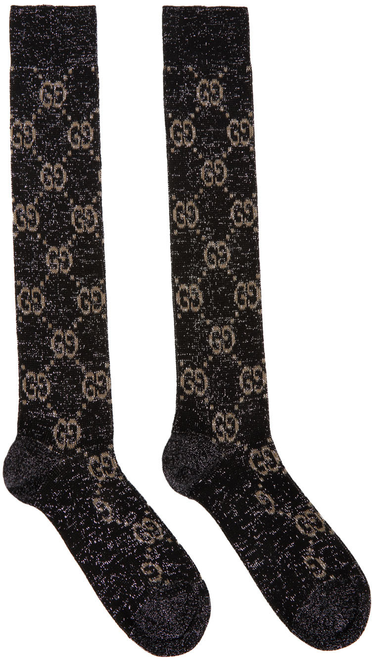 Black & Beige GG Socks | SSENSE
