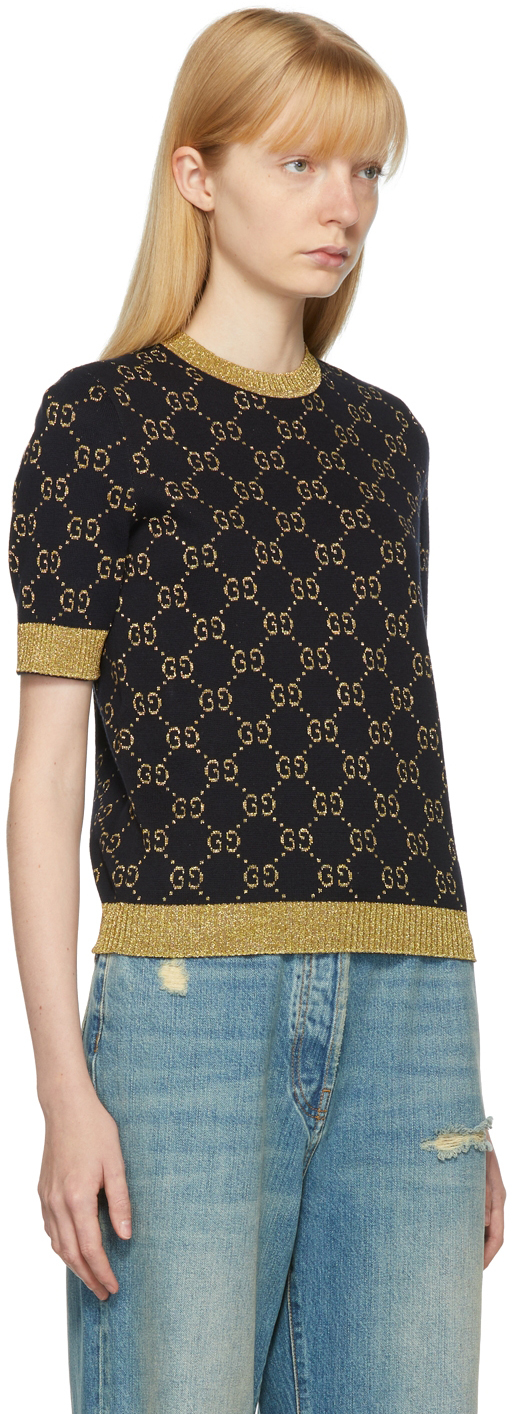 Gucci Women's Supergee Wool Crewneck Sweater