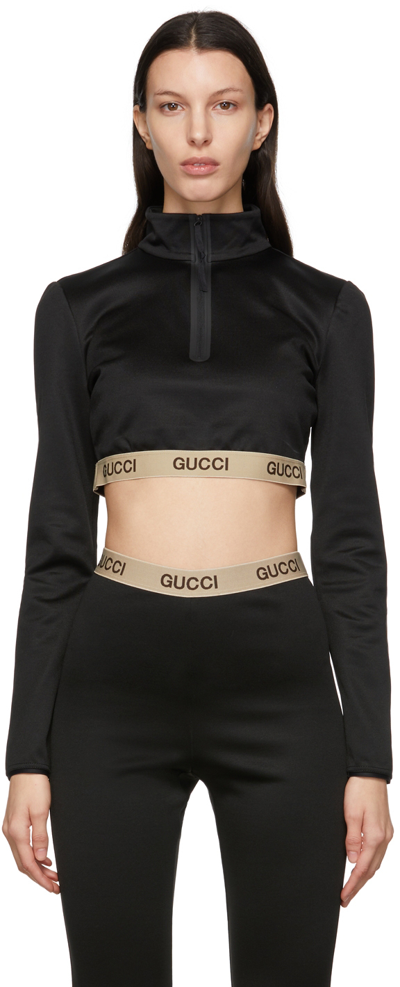 Gucci Black The North Face Edition Cropped Sports Top