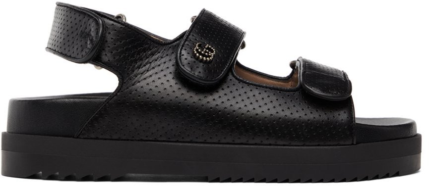 Gucci Black Double G Sandals