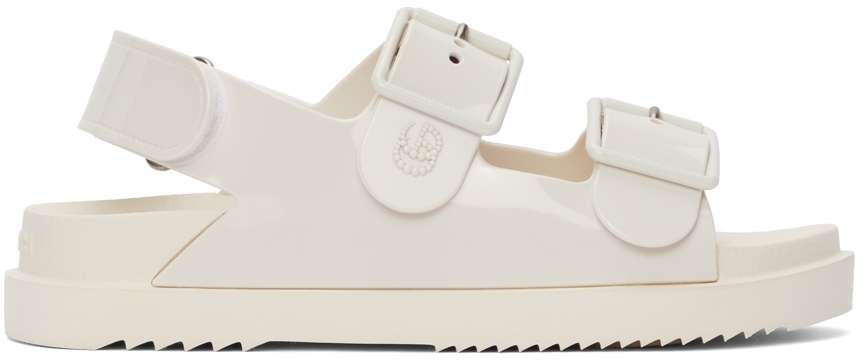 Gucci Off-White Mini GG Flat Sandals