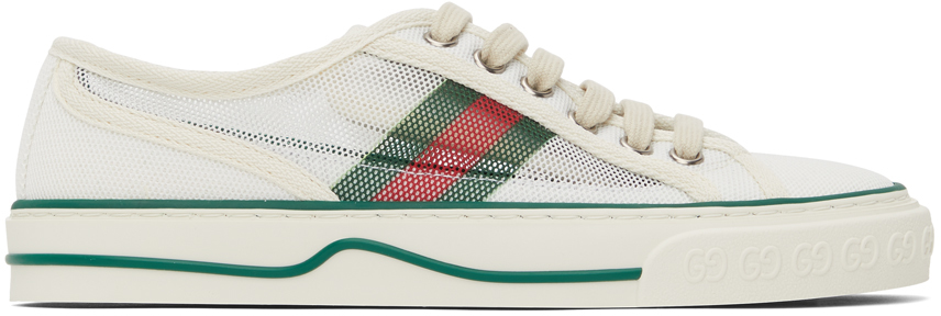 Gucci Off-White Mesh 'Gucci Tennis 1977' Sneakers