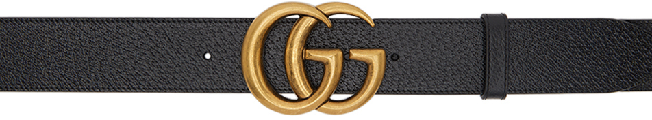 Gucci: Black GG Marmont Belt | SSENSE