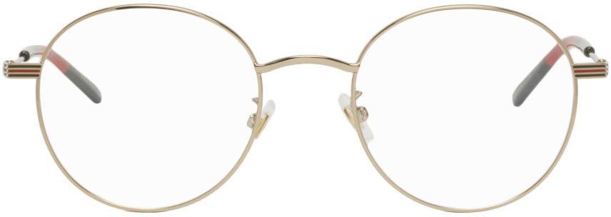 Gucci Gold Oval Glasses