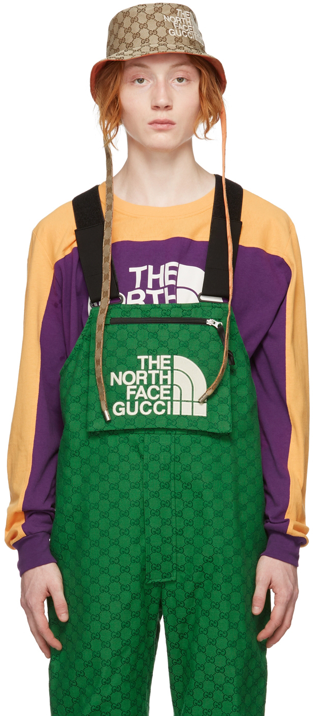 Gucci: The North Face エディション リバーシブル ベージュ GG 
