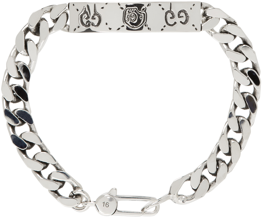 Gucci X Trouble Andrew Ghost Bracelet - Silver