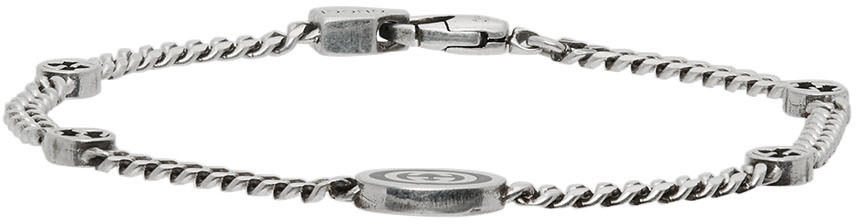 Gucci Silver Interlocking G Bracelet
