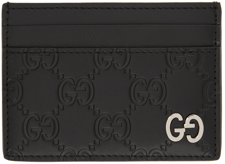 Gucci Black Gucci Signature Card Case