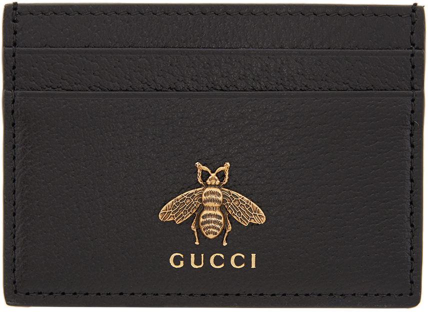 Gucci ブラック Bee カード ケース