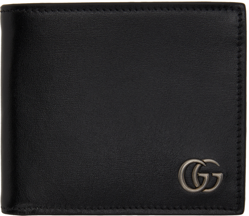 Gucci Brown, Pattern Print GG Embossed Leather Bifold Wallet